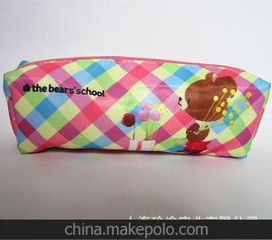 加工定做布藝印刷拉鏈筆袋,文具用品包